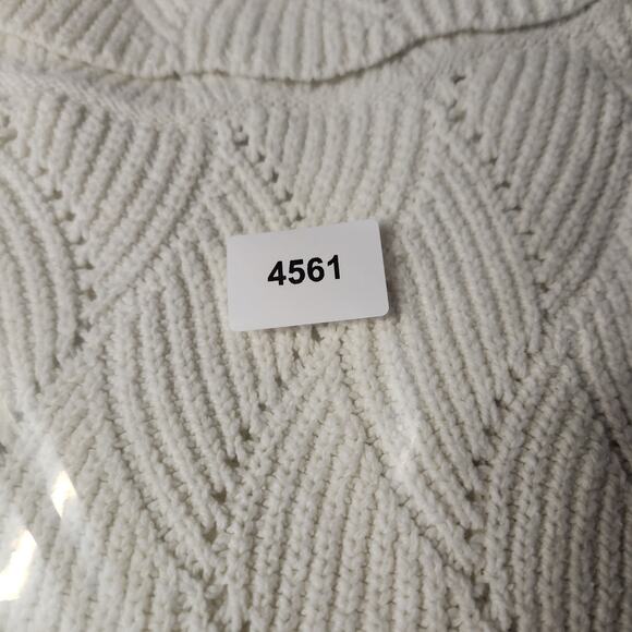 Sundance Sweater Womens Size XL Silk Blend Cream Open Knit Turtleneck - Picture 10 of 10